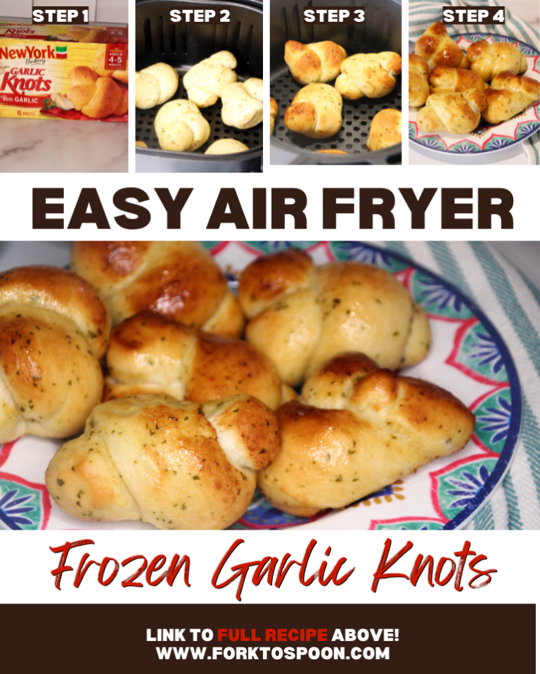 Frozen Garlic Knots in Air Fryer Fork To Spoon