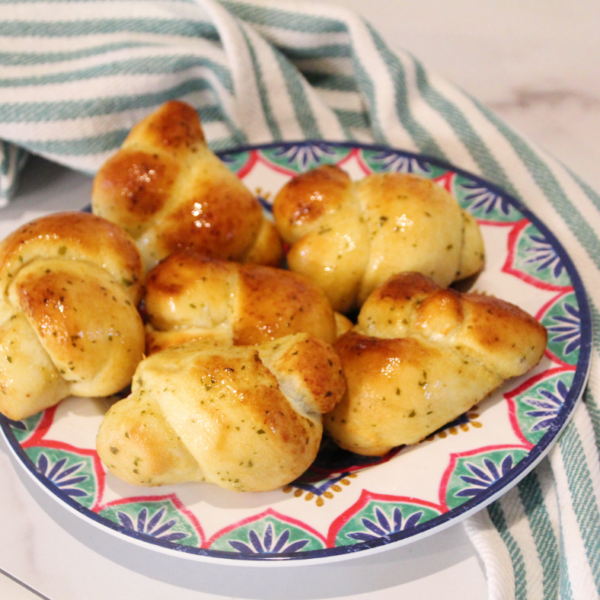 Frozen Garlic Knots in Air Fryer Fork To Spoon
