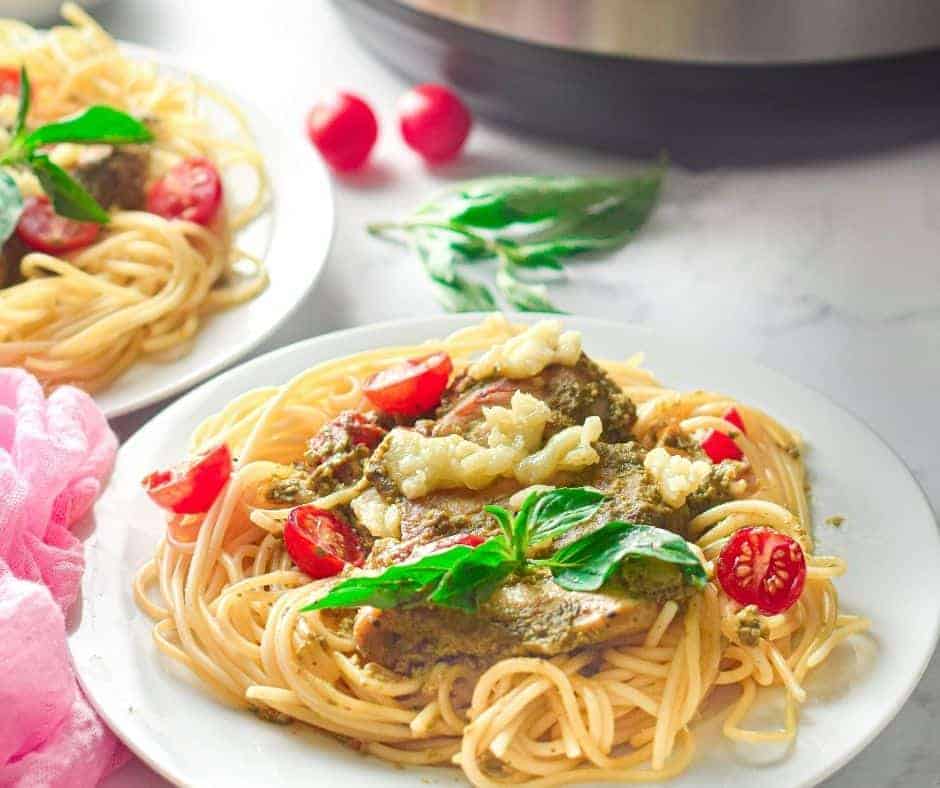 Instant Pot Cashew Basil Pesto Chicken