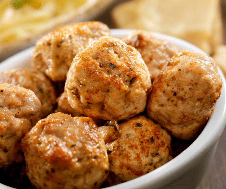 Cooked Instant Pot Turkey Meatballs