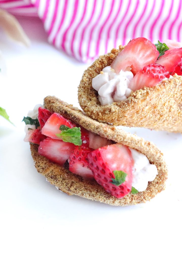 Air Fryer Cheesecake Strawberry Tacos