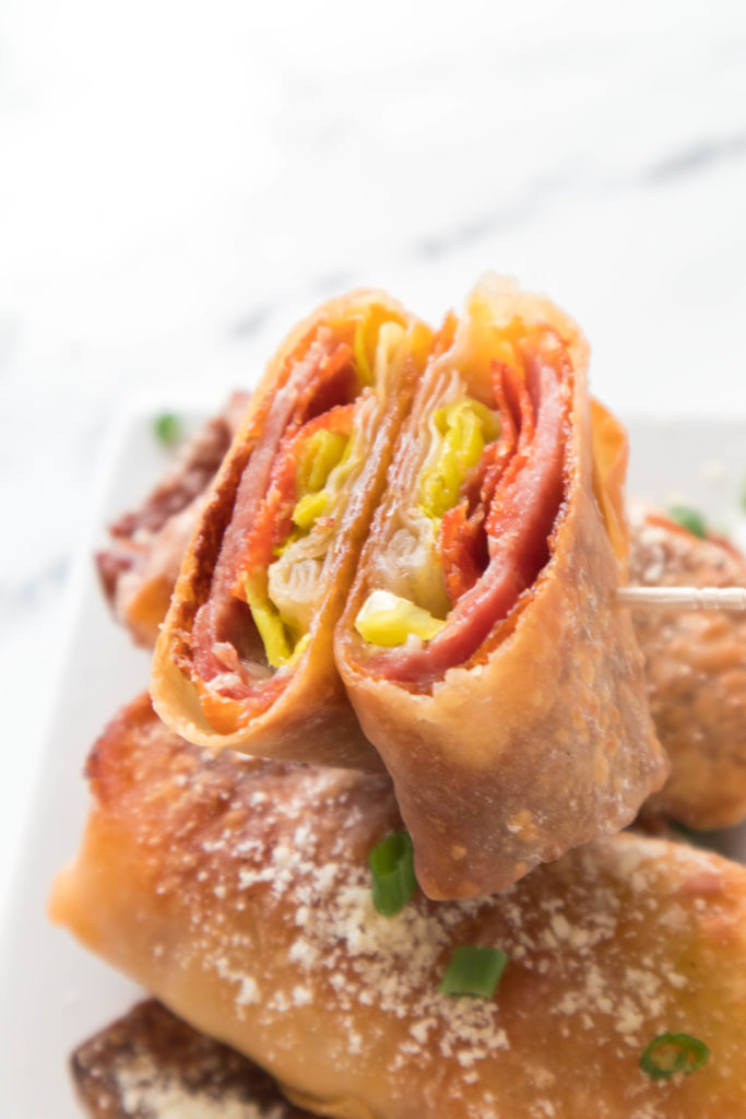 Air Fryer Antipasto Egg Rolls Fork To Spoon