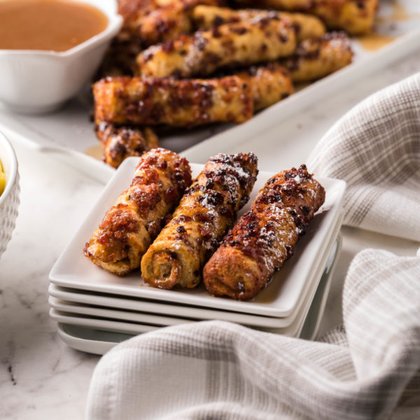 Air Fryer Bacon Maple French Toast Sticks Fork To Spoon