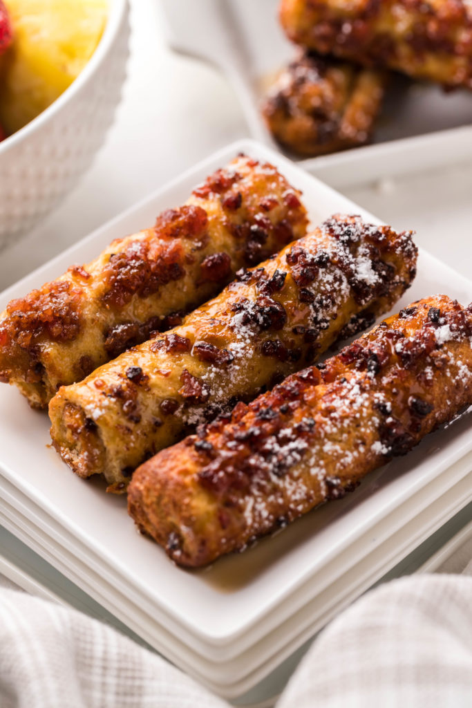 Air Fryer Bacon Maple French Toast Sticks