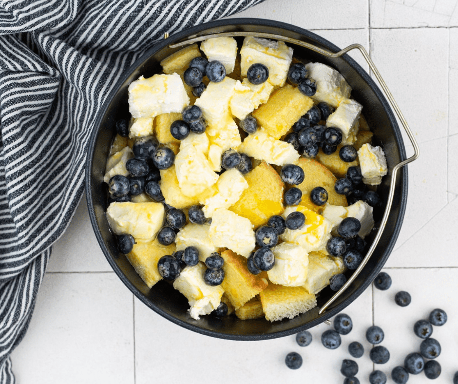 Air Fryer Blueberry French Toast Casserole