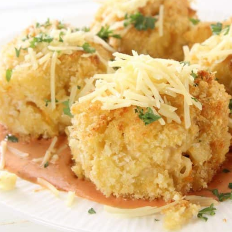 Cheesecake Factory Fried Macaroni & Cheese on a plate