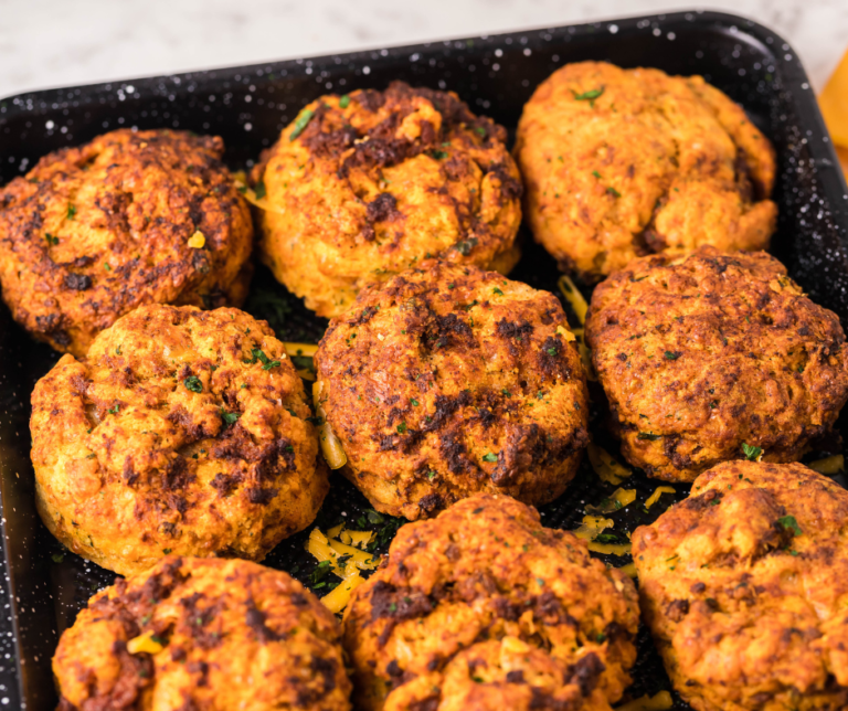 Air Fryer Chorizo and Cheddar Biscuits Fork To Spoon