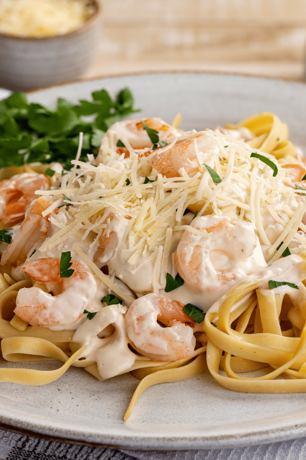 Air Fryer Copycat Olive Garden Shrimp Alfredo