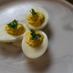 Air Fryer Curried Deviled Eggs