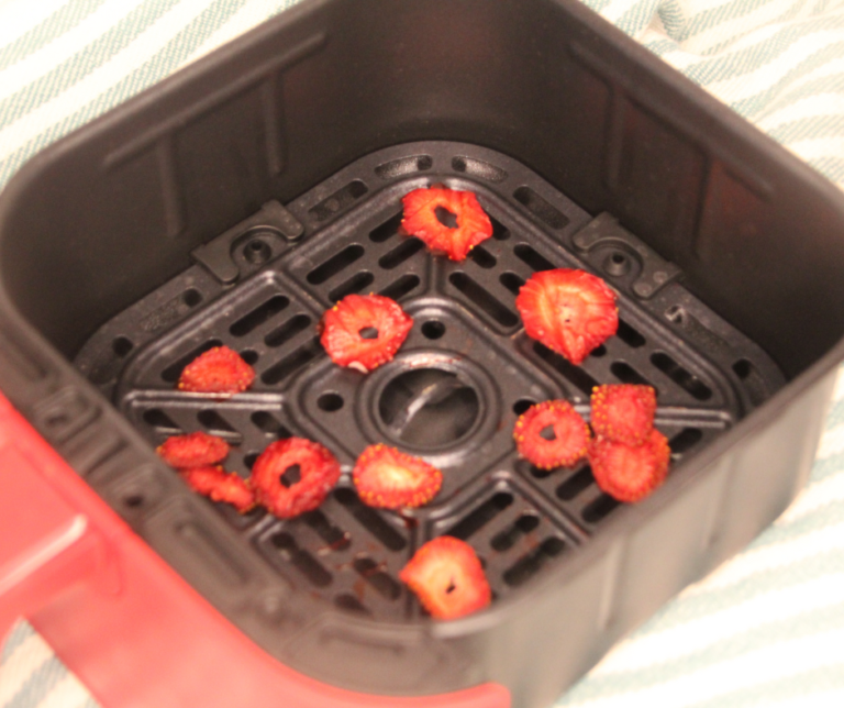 Air Fryer Dehydrated Strawberries Fork To Spoon