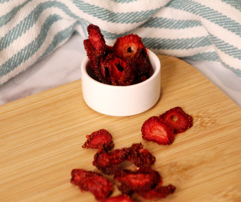Air Fryer Dehydrated Strawberries Fork To Spoon