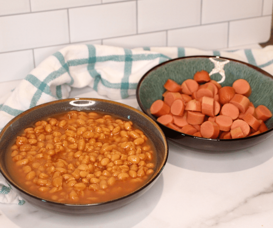 Ingredients Needed For Air Fryer Franks and Beans