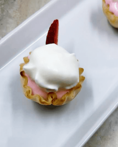 Air Fryer Strawberry Mousse Tarts