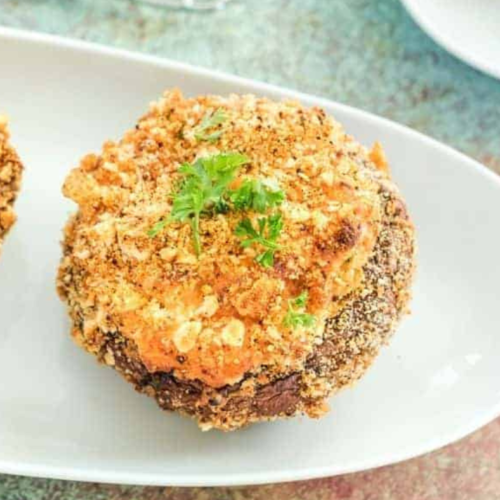 Air Fryer Jalapeno Popper Stuffed Mushrooms - Fork To Spoon