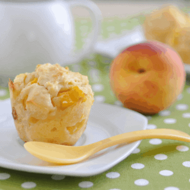Air Fryer Peach Muffins