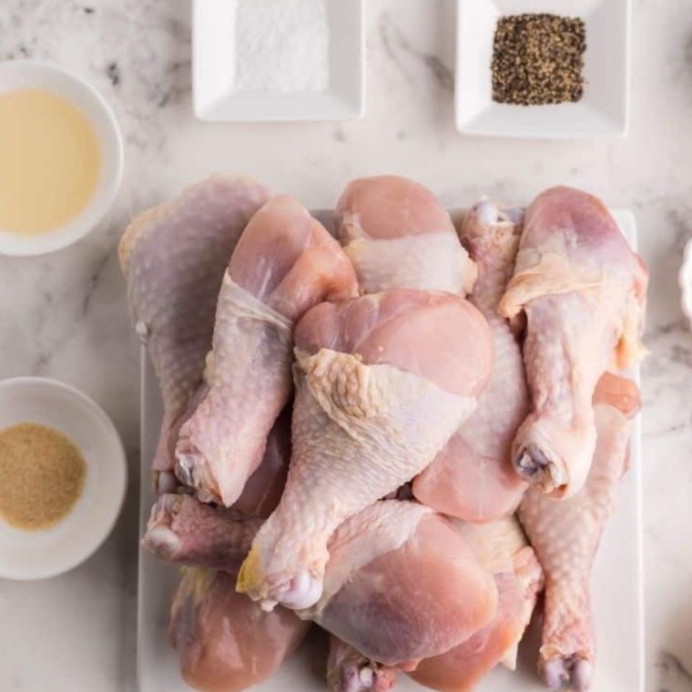 Ingredients needed for air fryer peanut butter chicken.