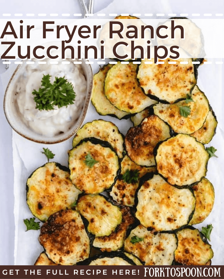 Air Fryer Ranch Zucchini Chips