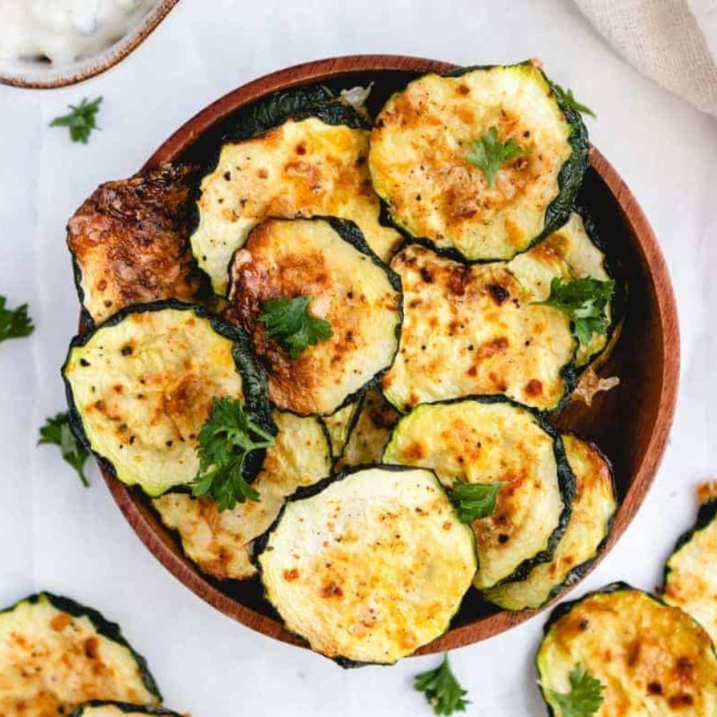 Air Fryer Ranch Zucchini Chips