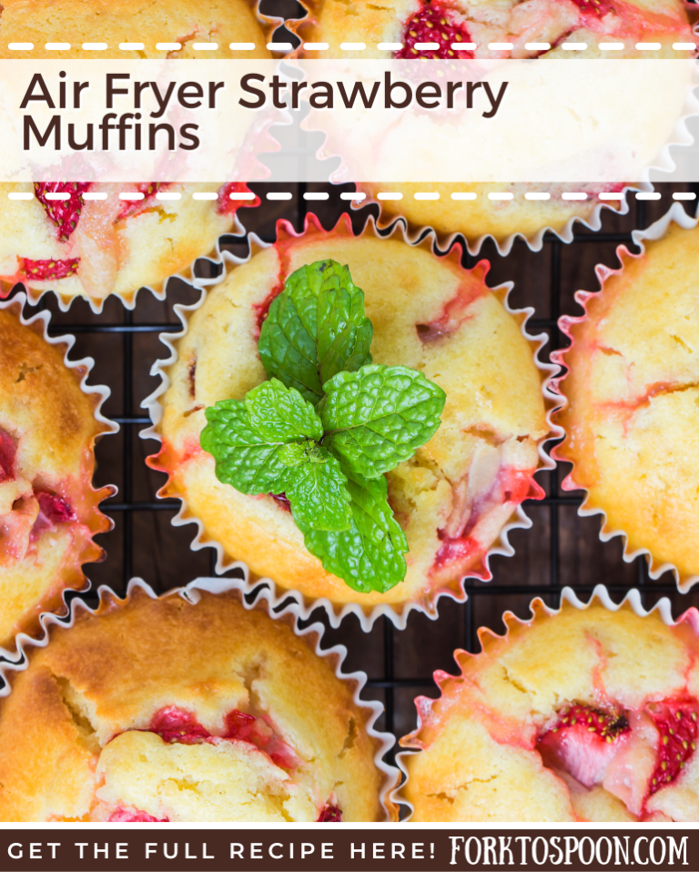 Air Fryer Strawberry Muffins Fork To Spoon