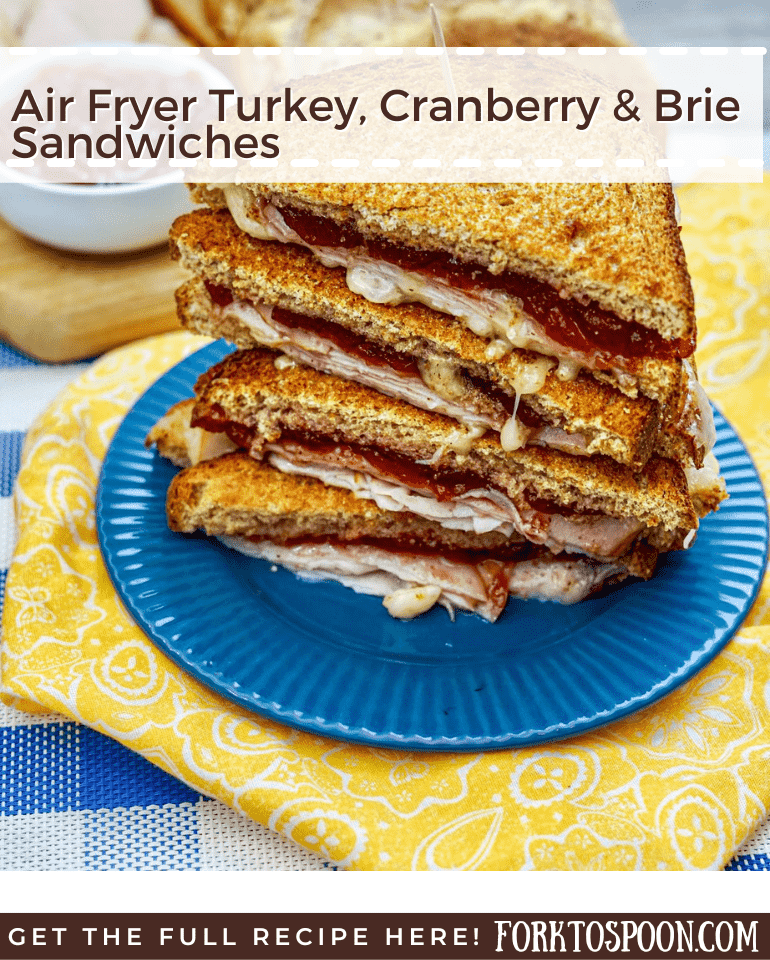Air Fryer Turkey, Cranberry & Brie Sandwiches