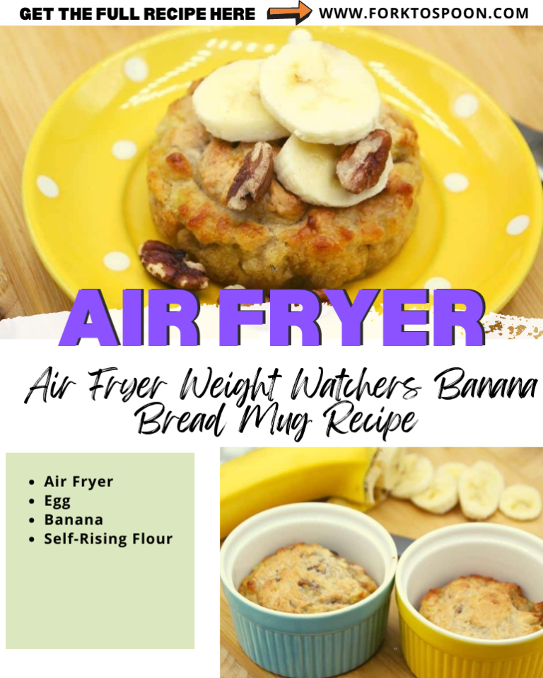 Air Fryer Weight Watchers Banana Bread Mug Recipe Fork To Spoon