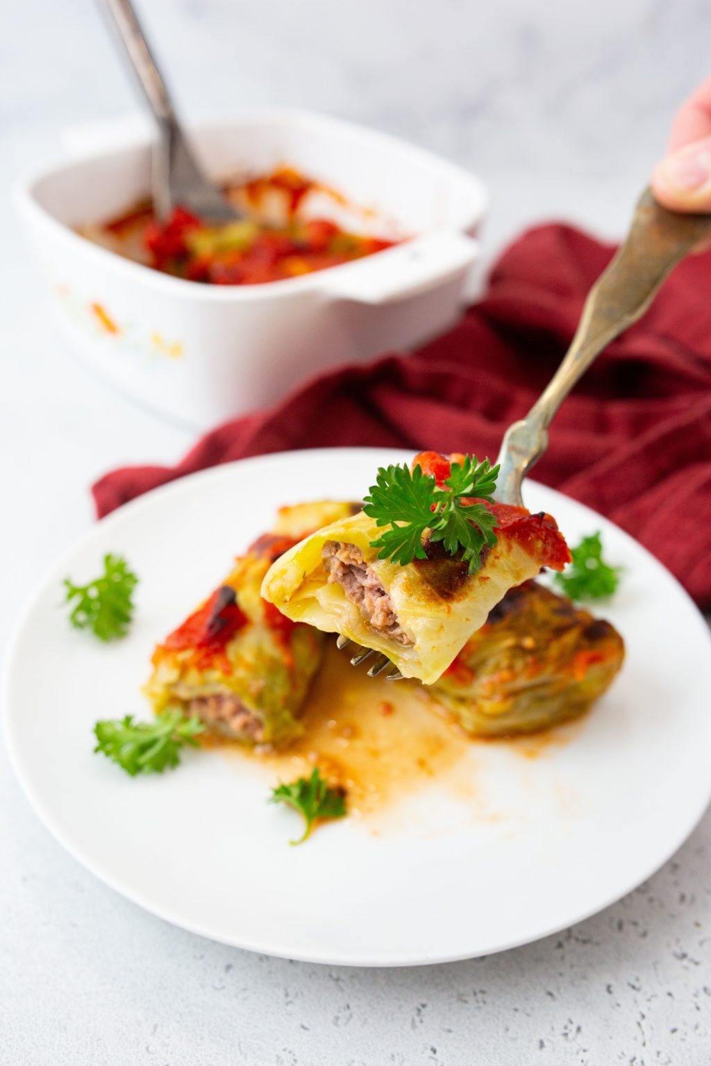 Air Fryer Stuffed Cabbage Rolls - Fork To Spoon