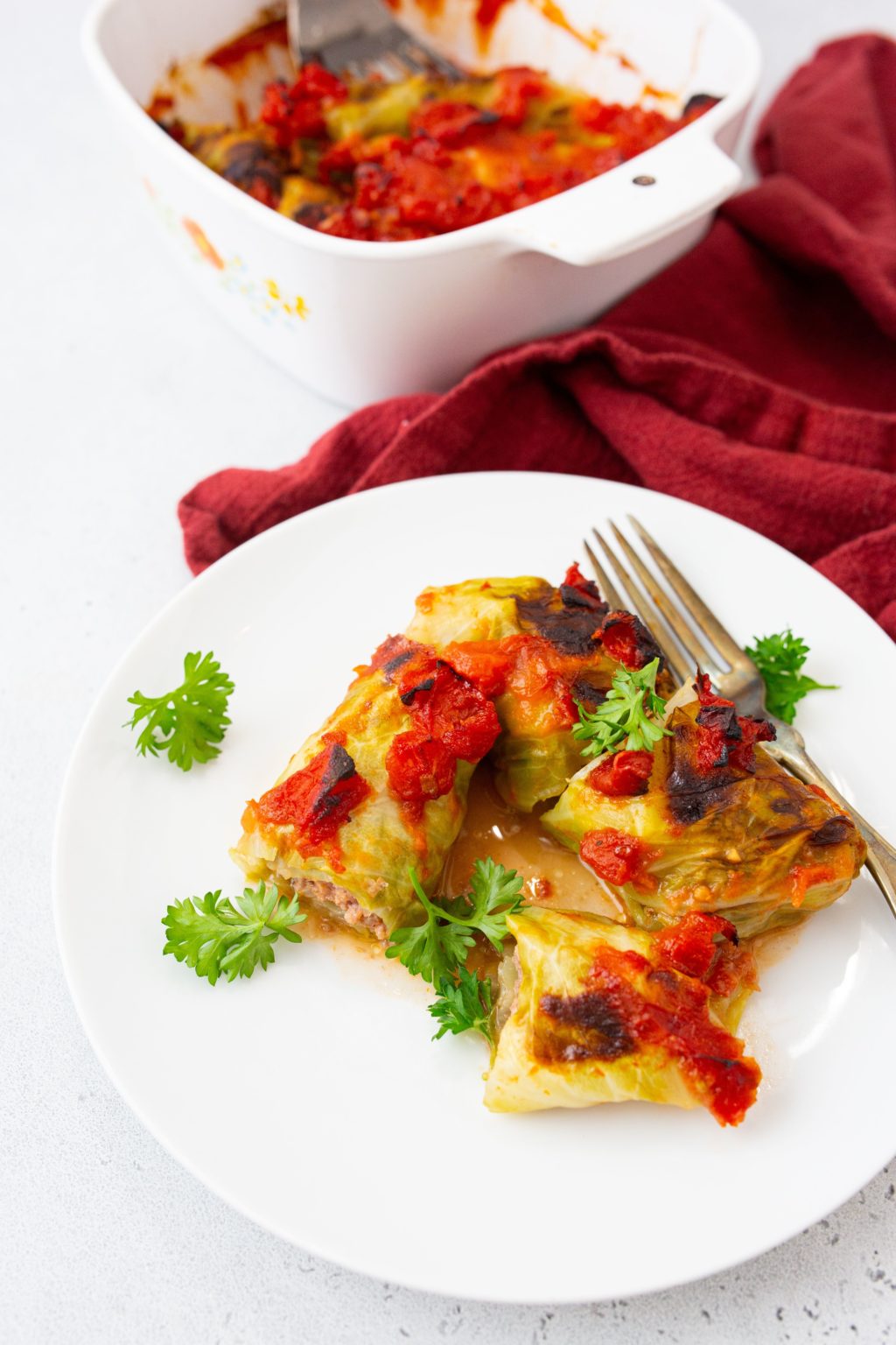 Air Fryer Stuffed Cabbage Rolls - Fork To Spoon