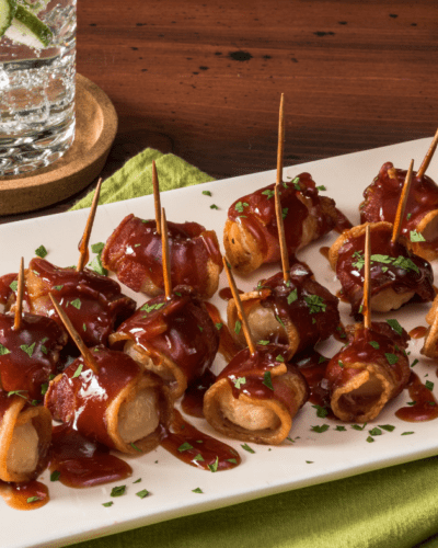 Air Fryer Bacon Wrapped Water Chestnuts