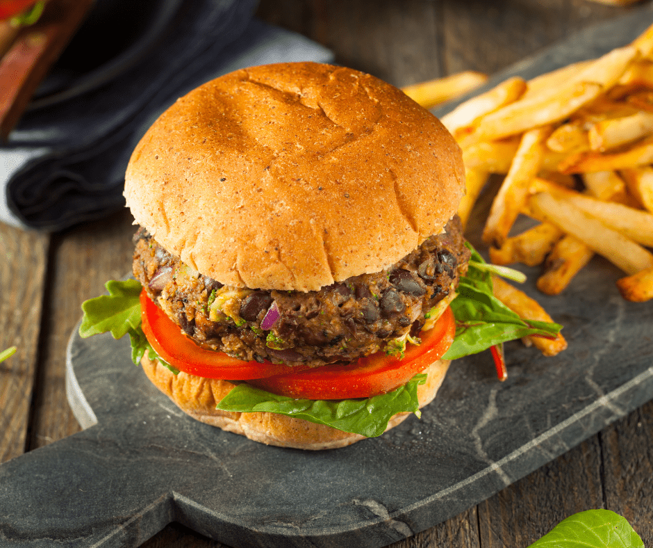 Air Fryer Black Bean Burger