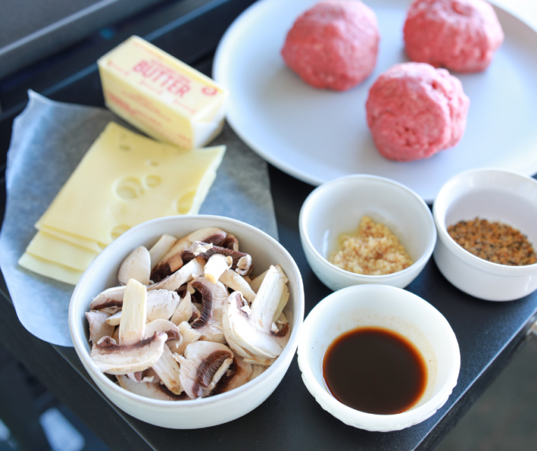 Air Fryer Copycat Smashburger Truffle Mushroom Swiss Burger Fork To Spoon