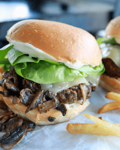 Air-Fryer-Copycat-Smashburger-Truffle-Mushroom-Swiss-Burger