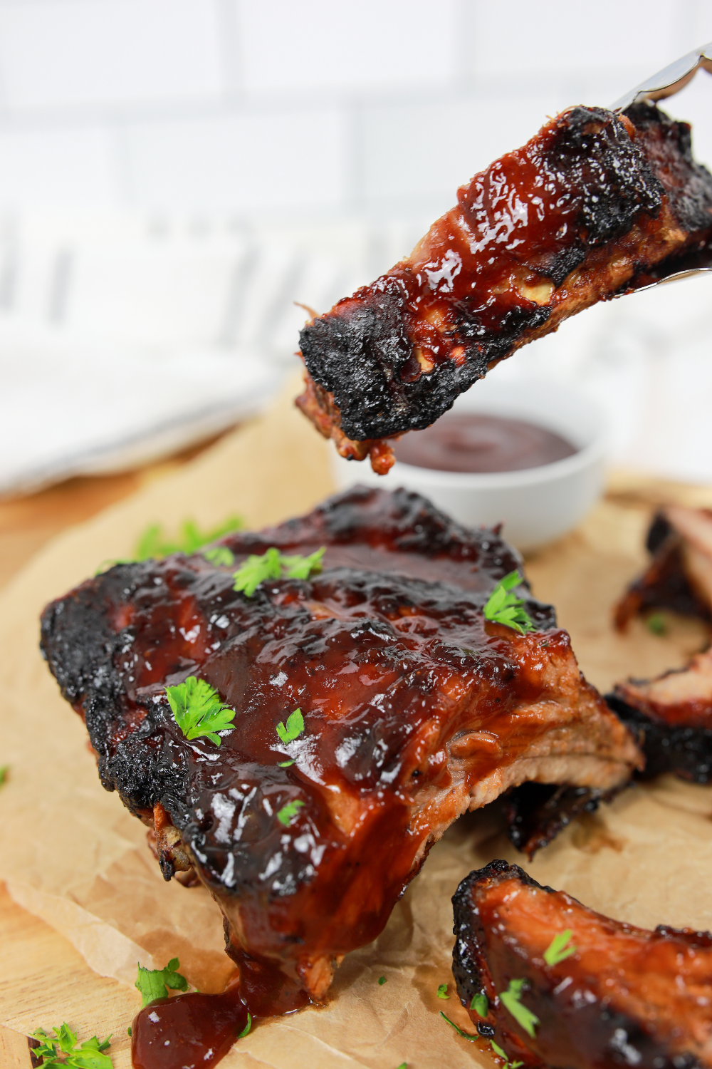 Air Fryer Fireball Glazed Ribs