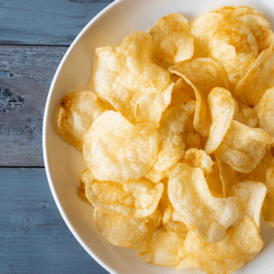 Air Fryer Salt and Vinegar Potato Chips