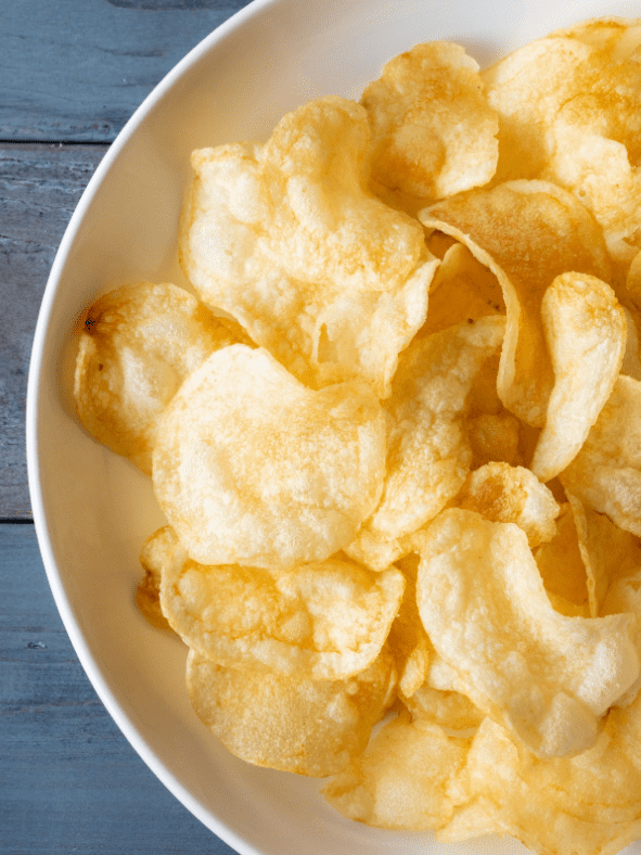 Air Fryer BBQ Potato Chips - Fork To Spoon