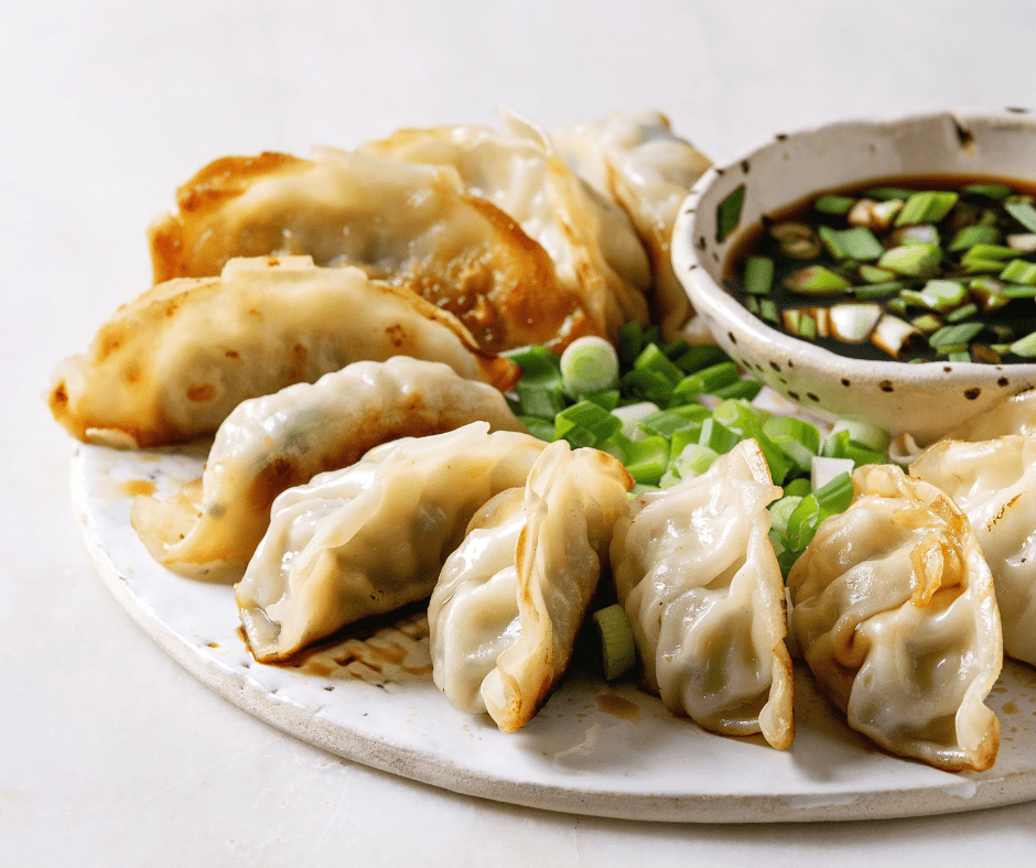 Cooking Trader Joe's Thai Vegetable Gyoza In A Pan (From Frozen) - Sip Bite  Go