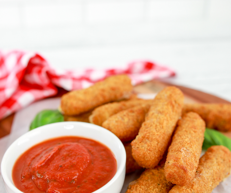 Farm Rich Mozzarella Sticks In Air Fryer Fork To Spoon