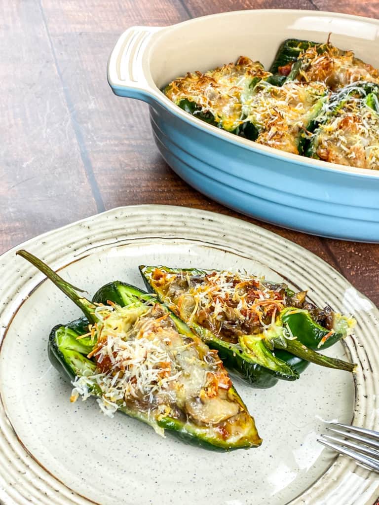 Air Fryer Stuffed Poblano Peppers