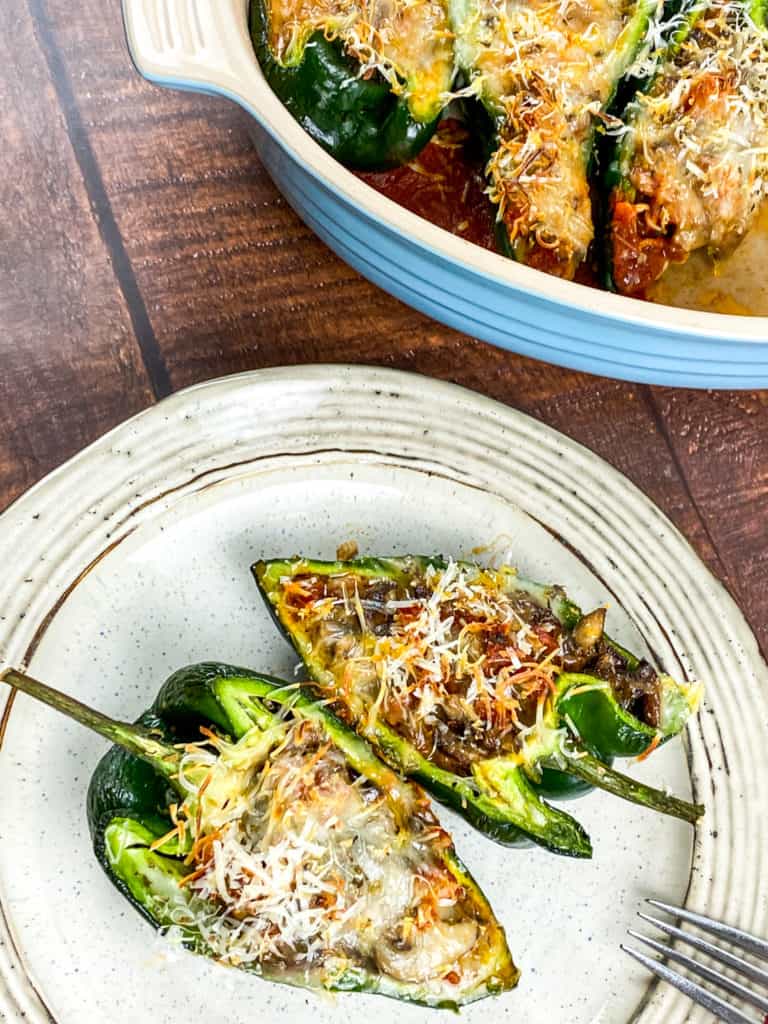 Air Fryer Stuffed Poblano Peppers