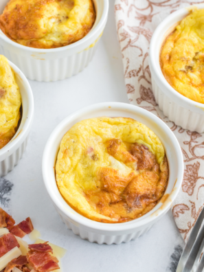 Delicious Starbucks copycat air fryer egg bites with a fluffy, creamy texture, served for breakfast."