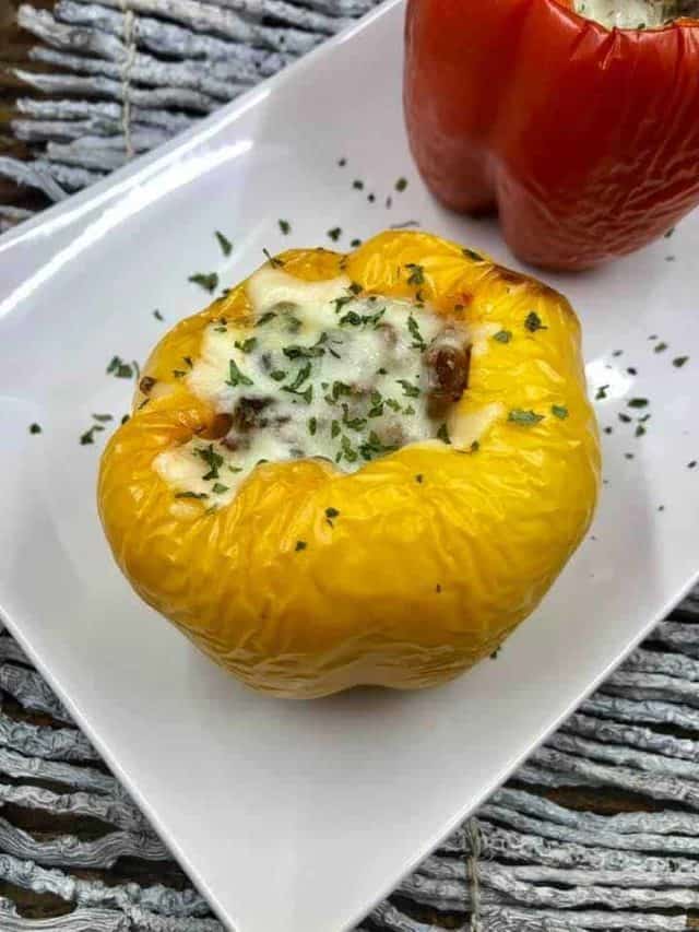 Air Fryer Stuffed Bell Peppers Fork To Spoon