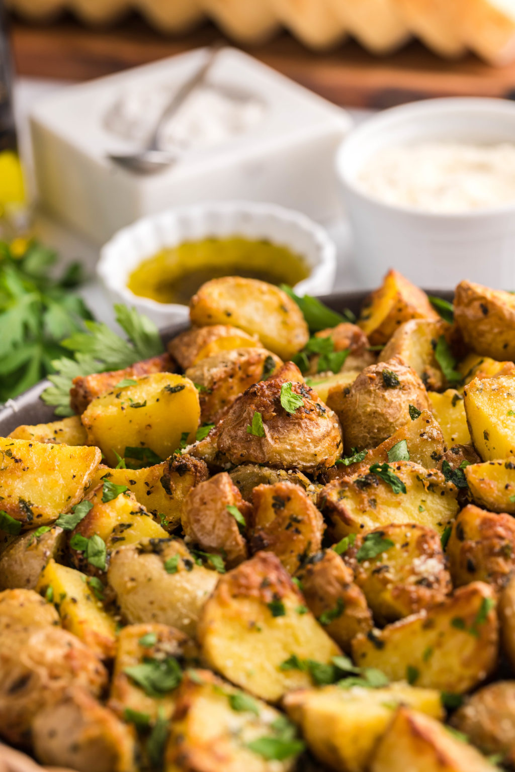 Air Fryer Greek Potatoes Fork To Spoon