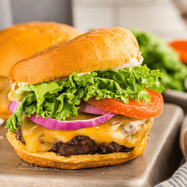 Easy Air Fryer Cheeseburgers - Fork To Spoon