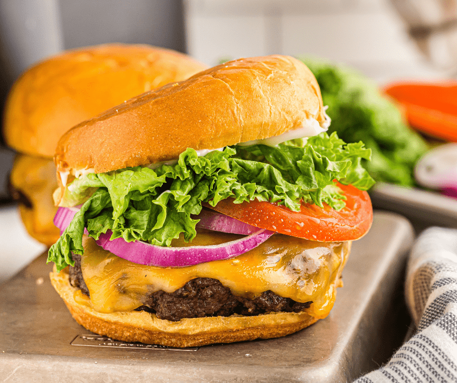 Easy Air Fryer Cheeseburgers - Fork To Spoon