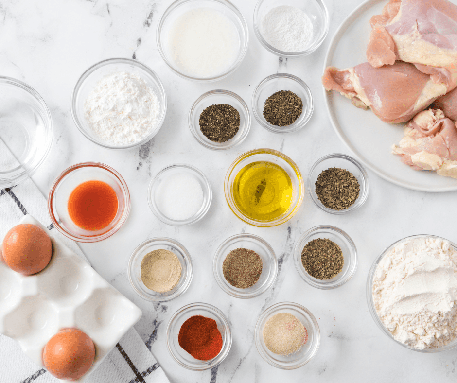 Ingredients Needed For Air Fryer Chicken and Waffles