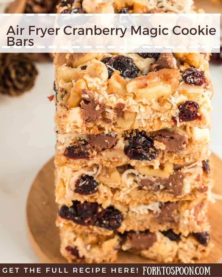 Air Fryer Cranberry Magic Cookie Bars