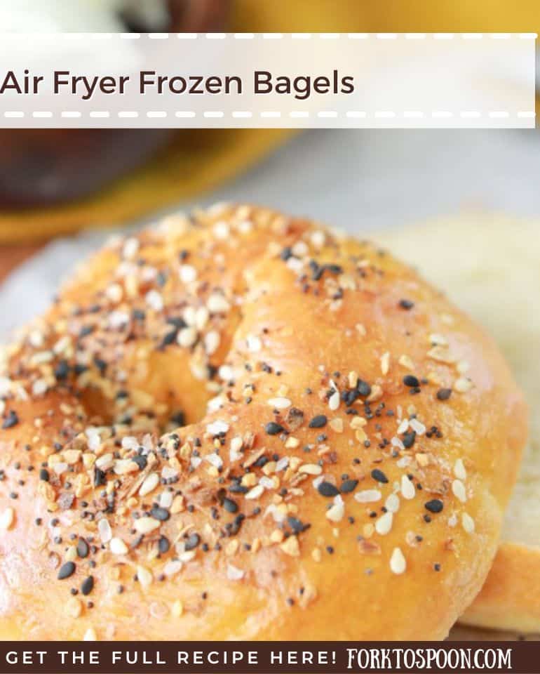 Air Fryer Frozen Bagels