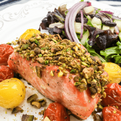 Air Fryer Pistachio Crusted Salmon
