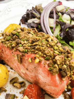 Easy Air Fryer Pistachio Crusted Salmon Recipe