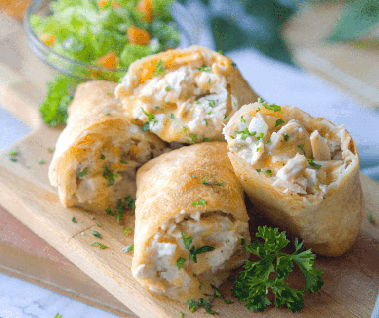 Air Fryer Tuna Melt Wrap Fork To Spoon