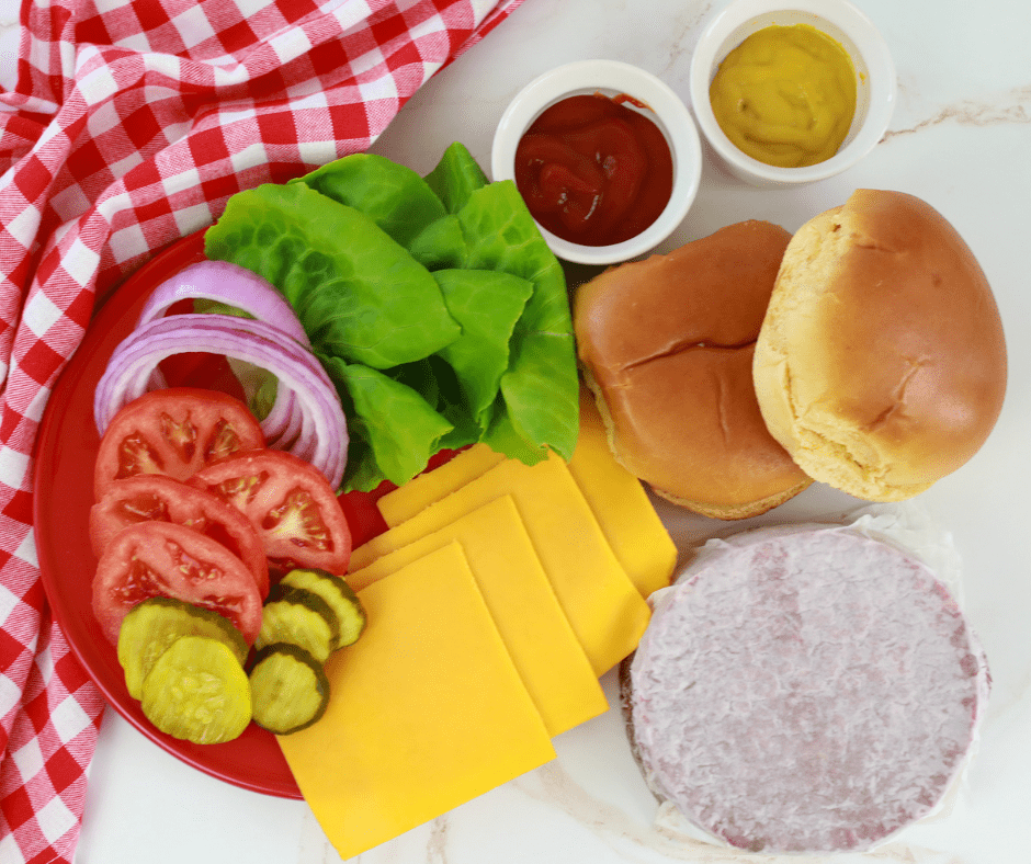 Ingredients Needed For Frozen Burgers on Blackstone Griddle